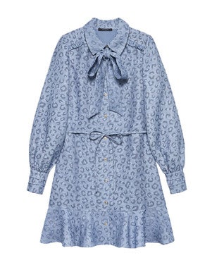 Pragues Leopard Dress Blauw