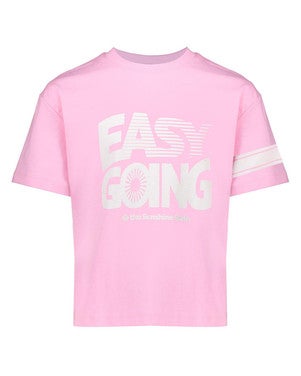 T-shirt easy going Roze