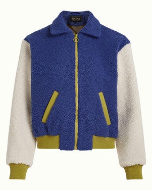 Fay Jacket Teddy Blauw