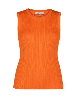 Jenae rib top Oranje