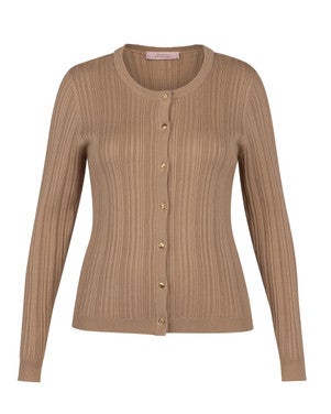 Ziva rib cardigan Beige