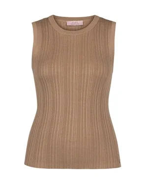 Jenae rib top Beige