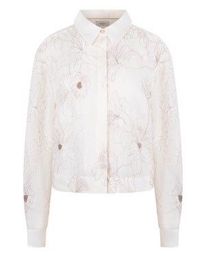 Adora Blouse Embroidery Off White