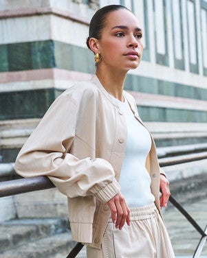 Bomber pinstripe Zand