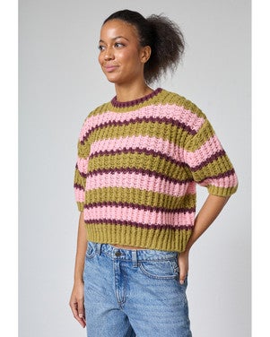 KRISSY-PU Knit Groen