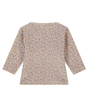 baby t-shirt long sleeve overslag spring flowers Multi