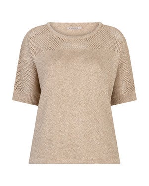 Sweater ajour batwing Zand