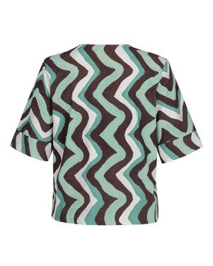 Chantou zigzag top Multi