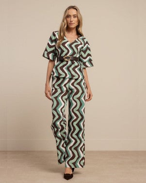 Chantou zigzag top Multi