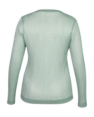 Roxy lurex plisse top Groen