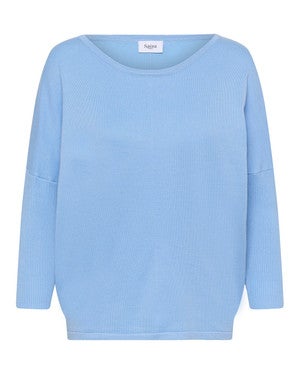 A2561, MilaSZ R-Neck Pullover Licht Blauw
