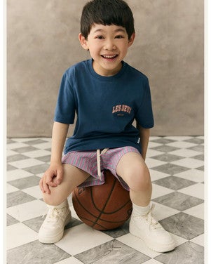 Hoop T-Shirt Backprint Blauw