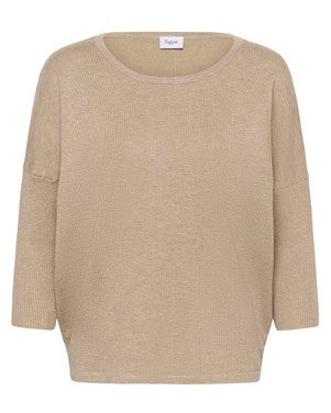 A2561, MilaSZ R-Neck Pullover Zand