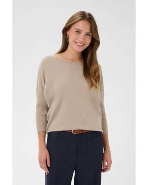 A2561, MilaSZ R-Neck Pullover Zand