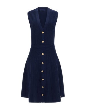 SL VN AMBER SWTR DRESS Donker Blauw