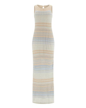 SL ROSALYN LONG SWTR DRESS Licht Blauw