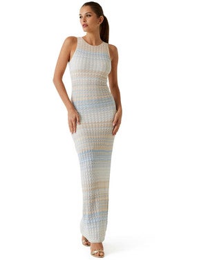 SL ROSALYN LONG SWTR DRESS Licht Blauw