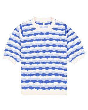 O260046 Trui met patroon Blauw
