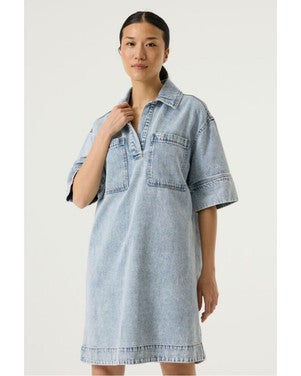 O260081 Ladies Dress Licht Blauw