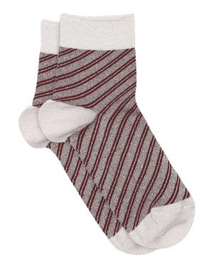 Elisa glitter short socks Rood