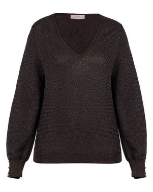 Nika structure pullover Bruin 1