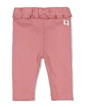Legging ajour rib - Ladybug Roze
