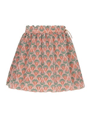 Norah Printed Plisse Skirt AOP Roze