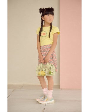 Norah Printed Plisse Skirt AOP Roze