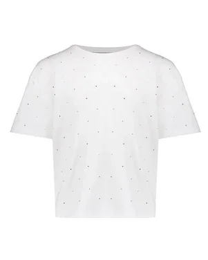 T-shirt rhinestones Off White