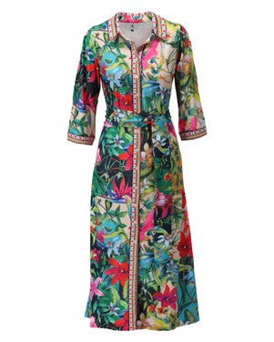 C410 Maxi jurk met design Multi