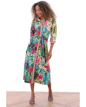 C410 Maxi jurk met design Multi