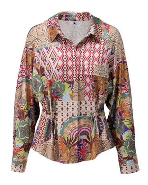 C316 Blouse met design & zakjes Multi