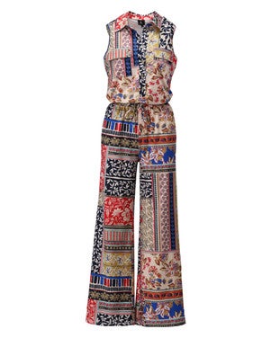 C317 Mouwloze jumpsuit met design Multi