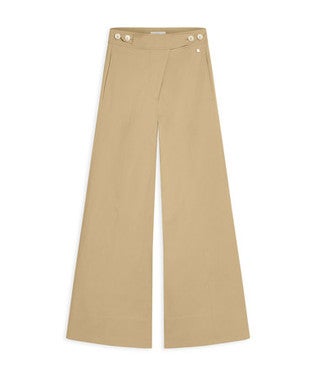 REGINA mid rise wide leg pantalon Camel