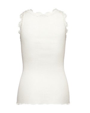 RWBabette Silk SL U-neck Long Lace Top Ecru