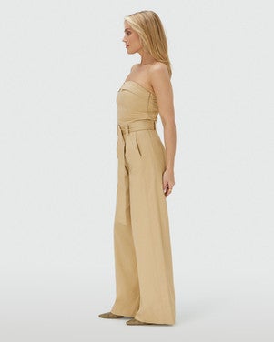 MYRA wide leg jumpsuit Camel
