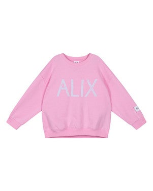 kids knitted on tour print sweater Roze