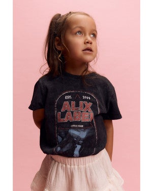 kids knitted band t-shirt Grijs