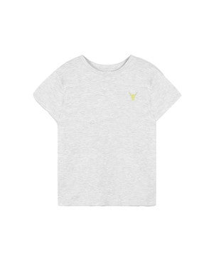 kids knitted text print t-shirt Grijs