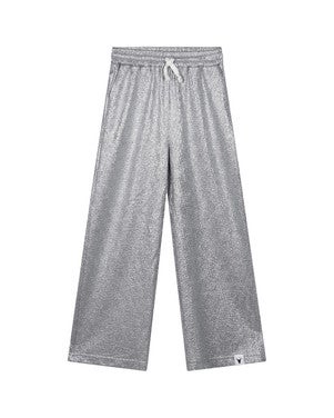 kids knitted wide leg pants Zilver