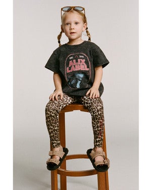 kids knitted animal legging Bruin 1