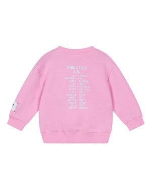 baby knitted on tour logo sweater Roze