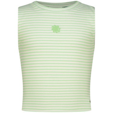 Icon-Crop stripe rib top Groen
