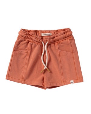 Garment Dye Relaxed Shorts Rood