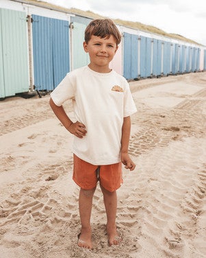 Garment Dye Relaxed Shorts Rood