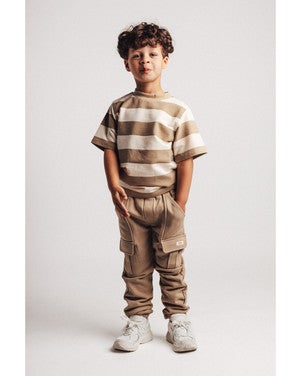 Coz Striped Tee Beige