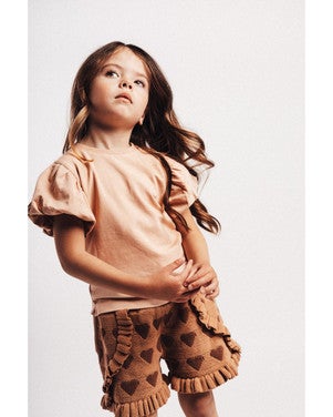 Valencia Tee Puffsleeve Roze