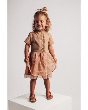 Nozy Dress Tule Hearts Roze