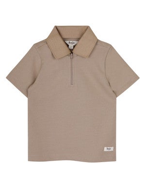 Hervas Zip Polo Beige