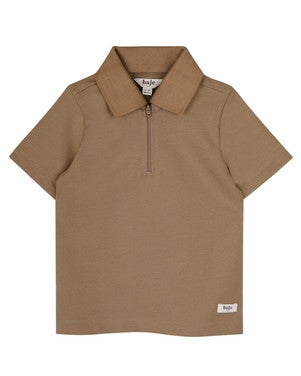 Hervas Zip Polo Bruin 1